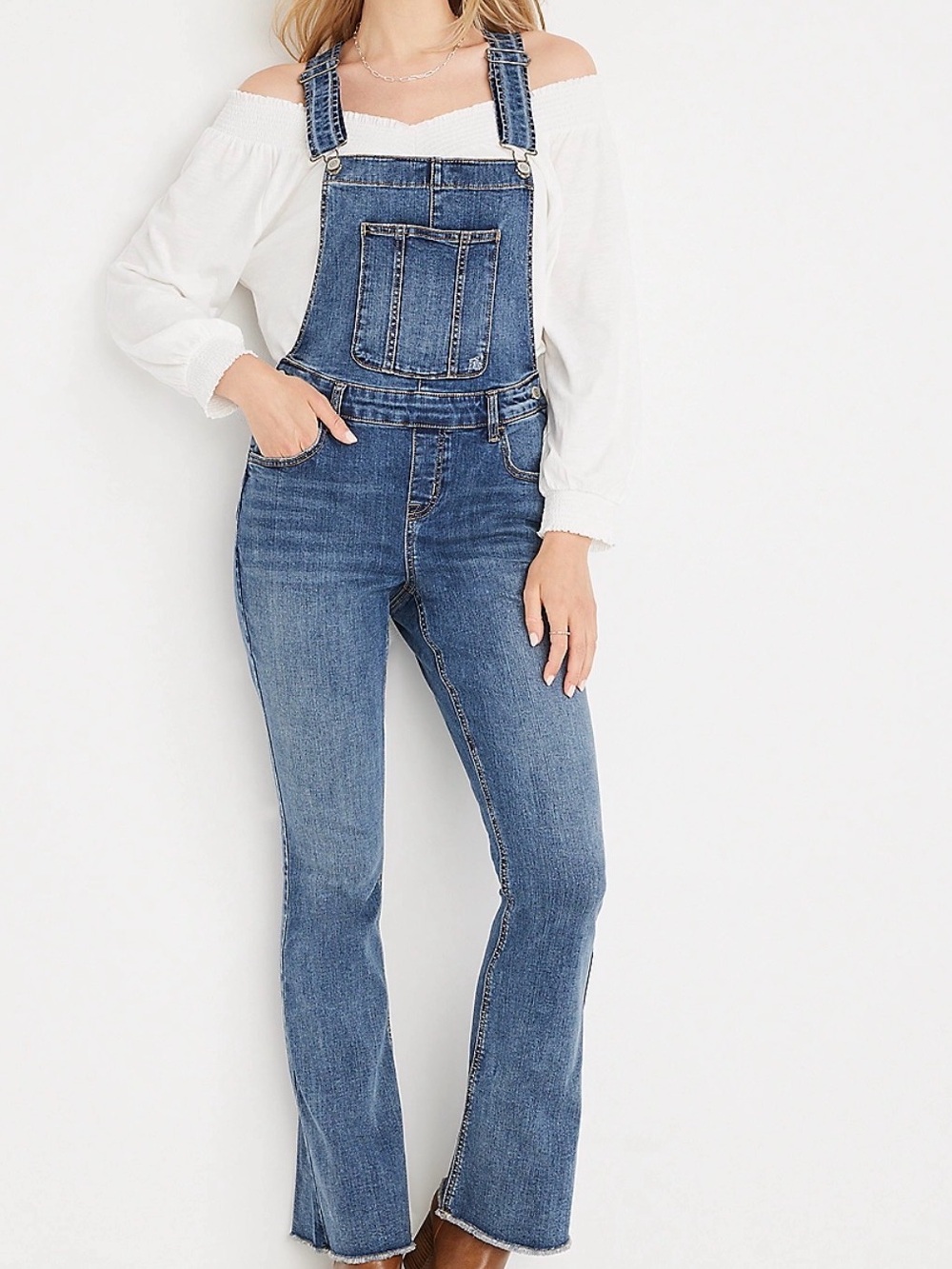 Maurices Light Blue Denim Women's Overalls